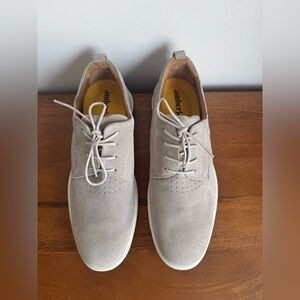 AMBERJACK Oxford Stone Grey Suede Men's Shoe size 10 excellent, like new